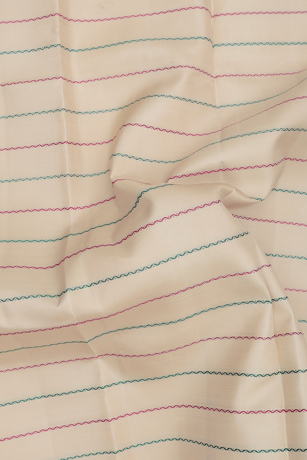 Kanchipuram Silk Saree In Beige With Neli Design