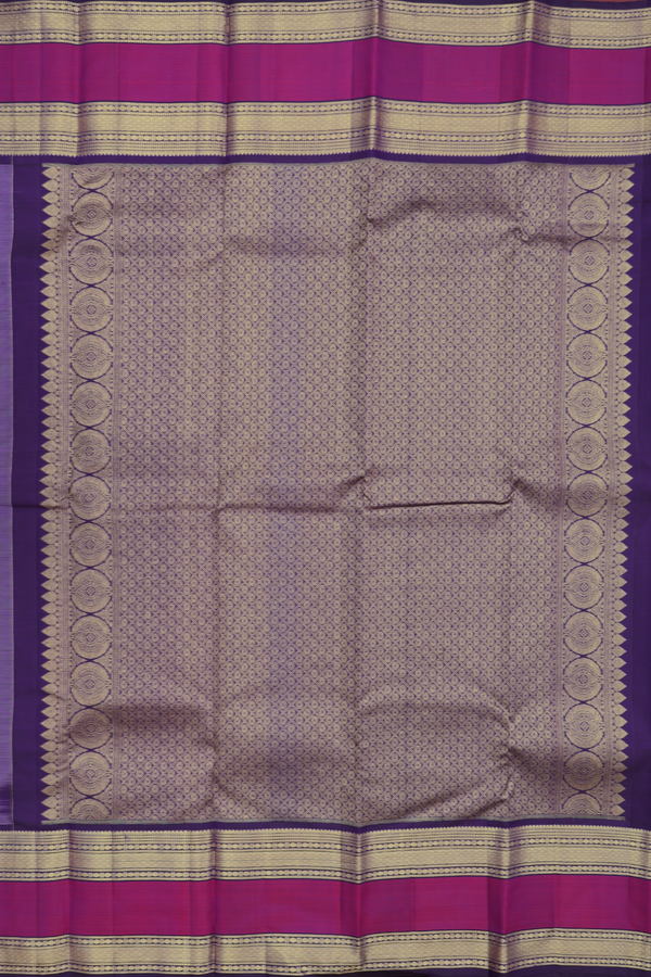 Kanchipuram Silk Saree In Light Purple With Paisley Buttas
