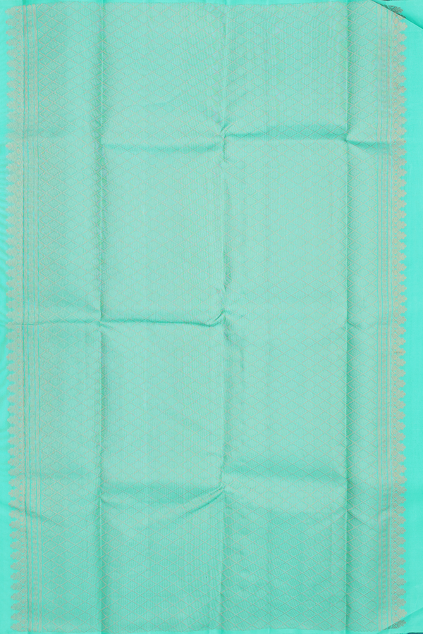 Kanchipuram Silk Saree In Blue With Iruthalai Pakshi Motifs
