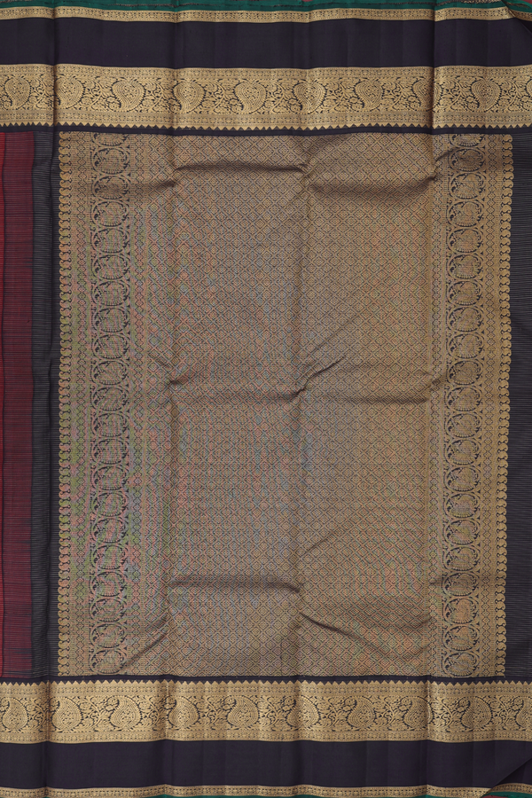 Kanchipuram Silk Saree In Rani Pink With Checks Design