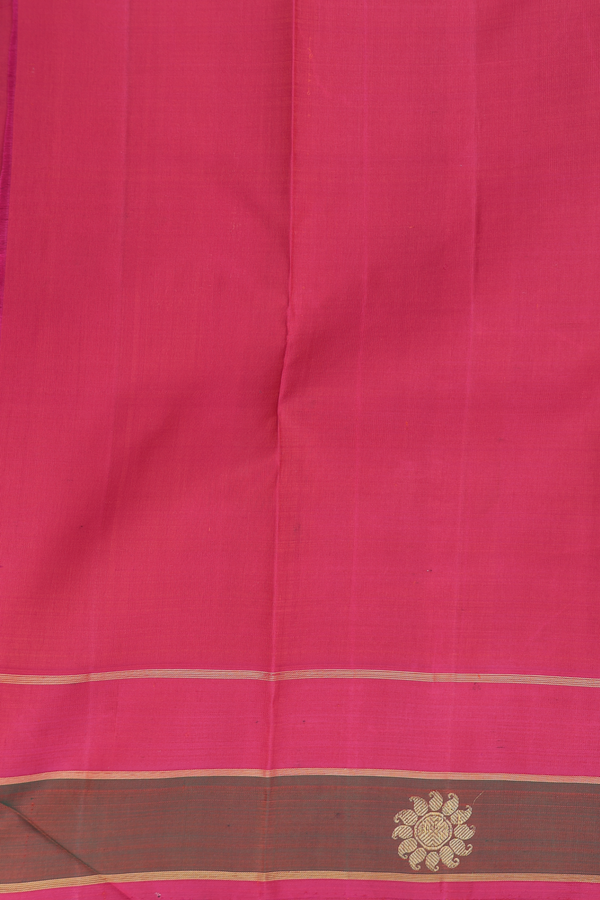 Kanchipuram Silk Saree In Yellow With Jacquard Pattern