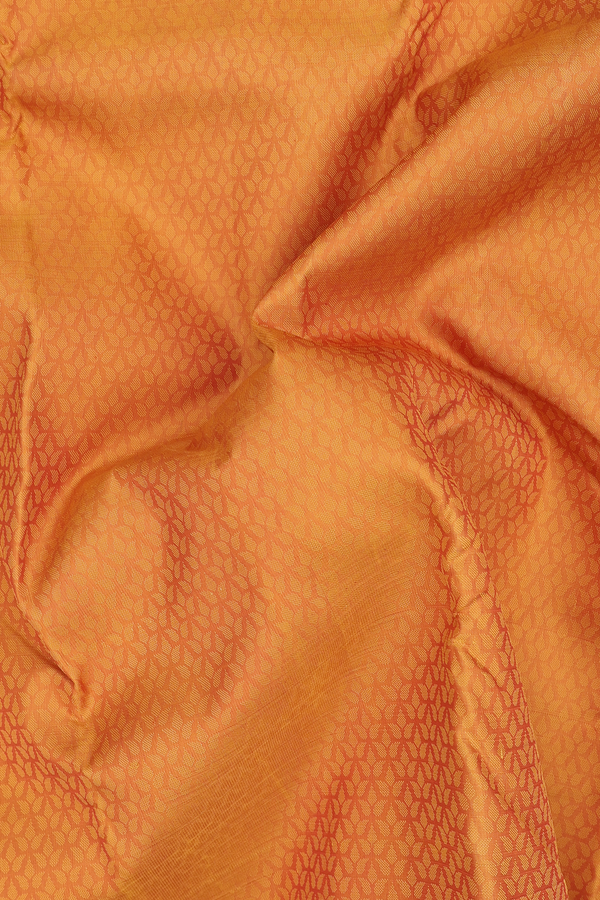 Kanchipuram Silk Saree In Yellow With Jacquard Pattern
