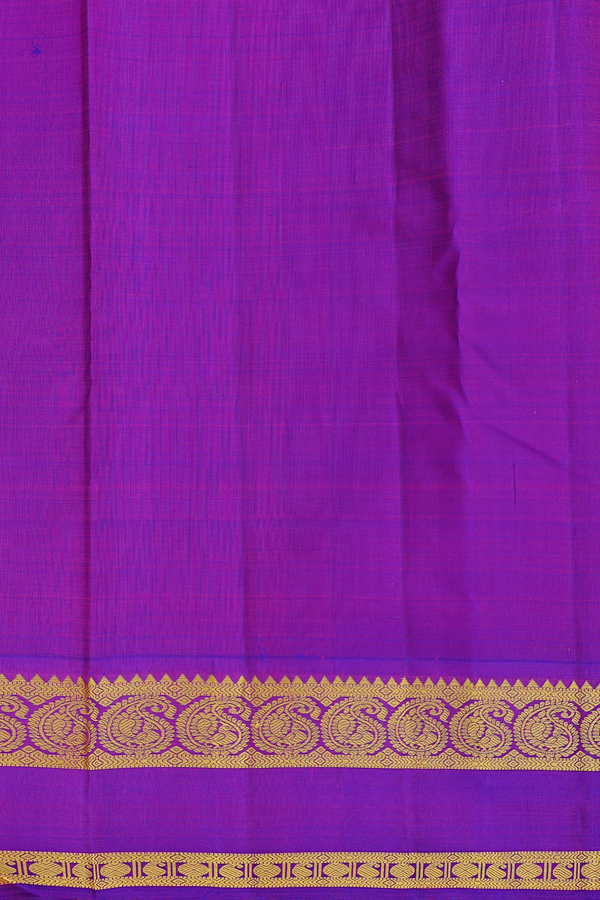 Kanchipuram Silk Saree In Parrot Green With Floral Buttas