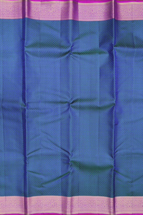 Kanchipuram Silk Saree In Royal Blue With Jacquard Design