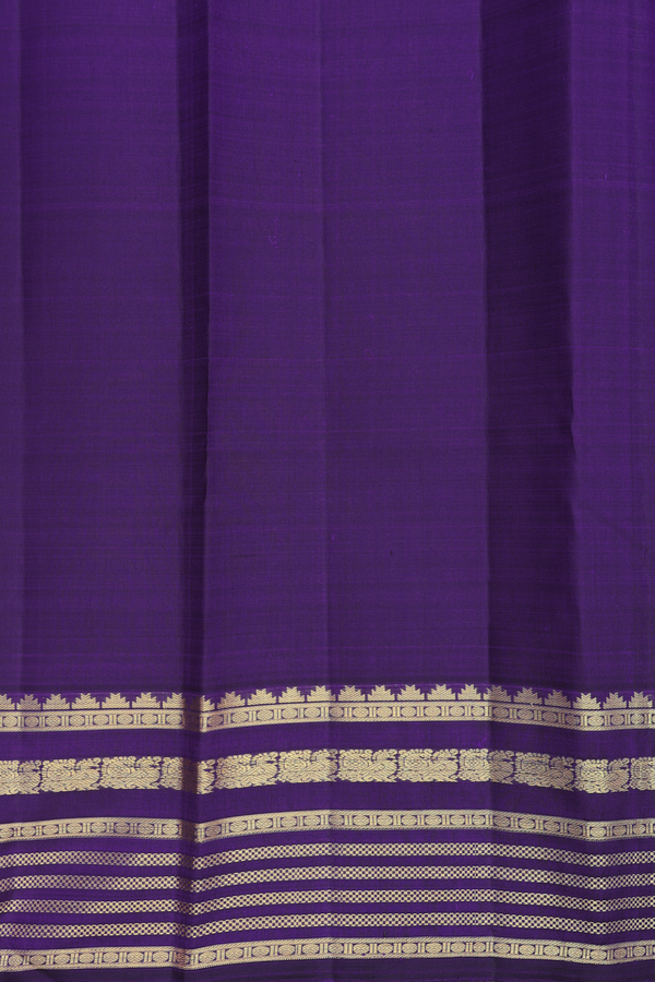 Kanchipuram Silk Saree In Royal Purple With Chakram Buttas