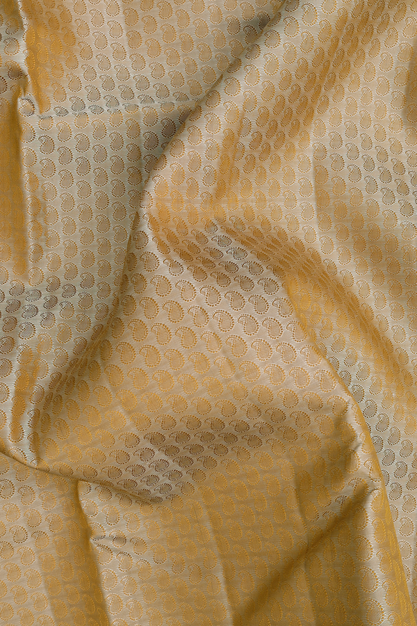 Kanchipuram Silk Saree In Light Brown With Jacquard Pattern