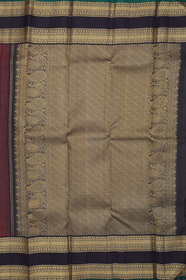 Kanchipuram Silk Saree In Pink With Checks Design