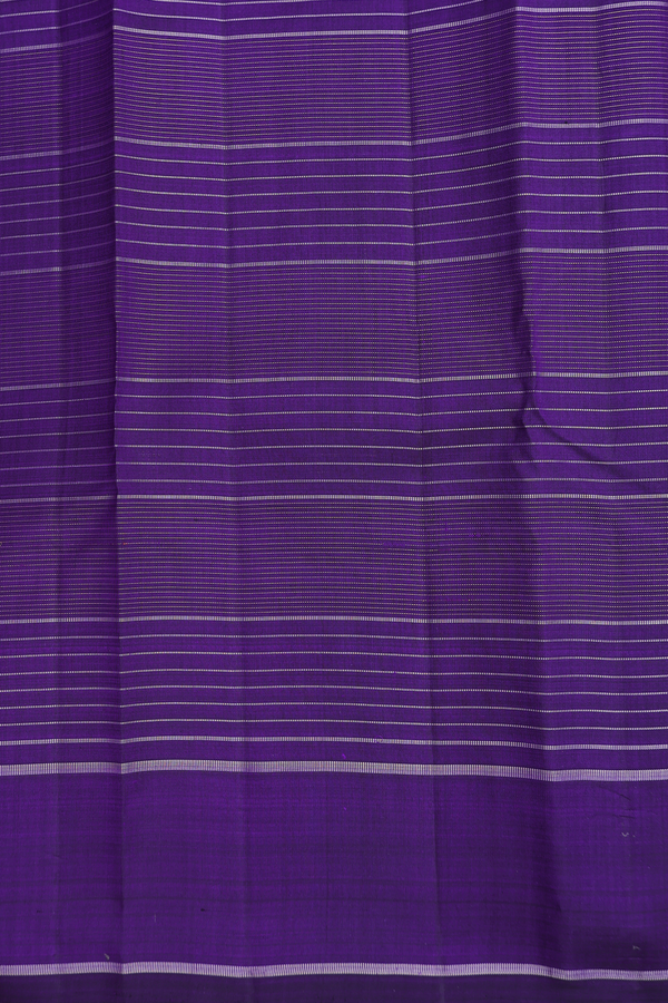 Kanchipuram Silk Saree In Regal Purple With Checks Design
