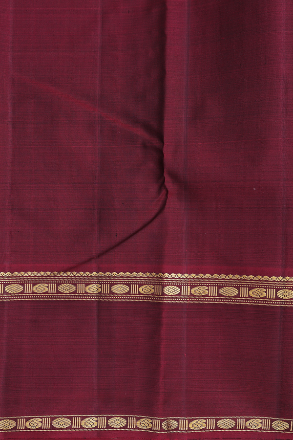 Kanchipuram Silk Saree In Black With Checks Design