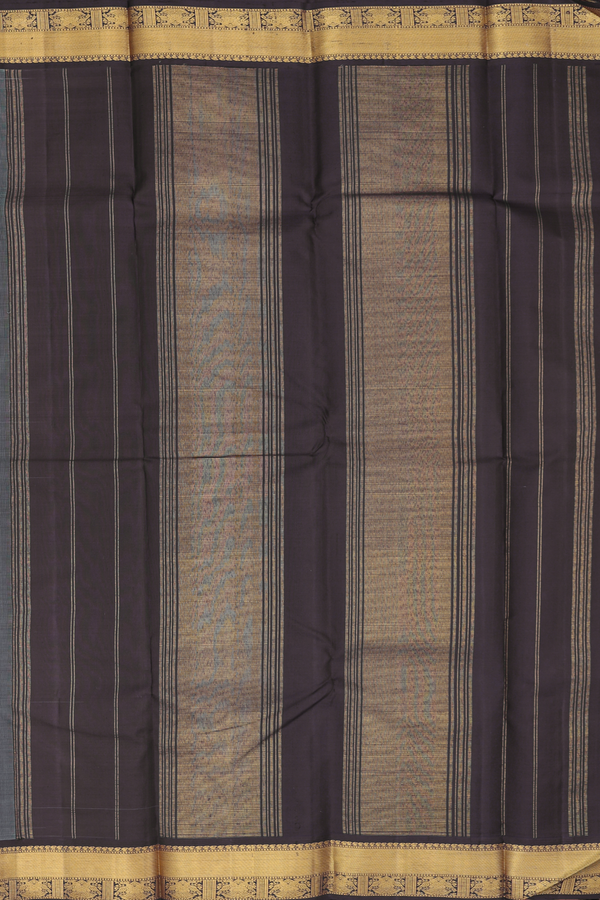 Kanchipuram Silk Saree In Pastel Green With Contrast Border