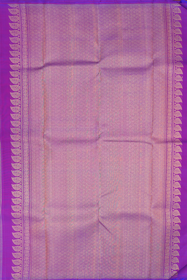 Kanchipuram Silk Saree In Purple With Brocade Design
