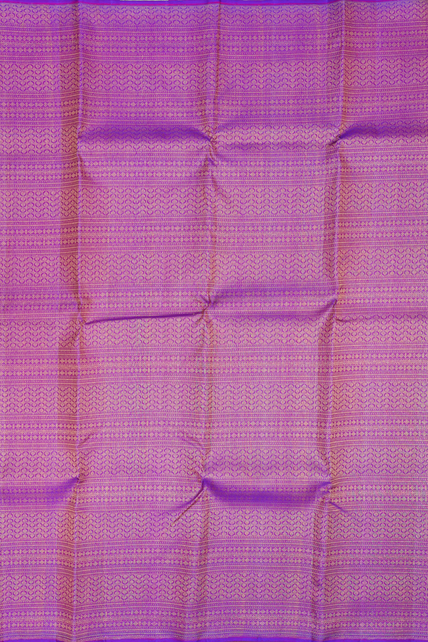 Kanchipuram Silk Saree In Purple With Brocade Design