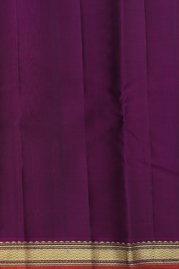 Kanchipuram Silk Saree In Royal Blue With Zari Border