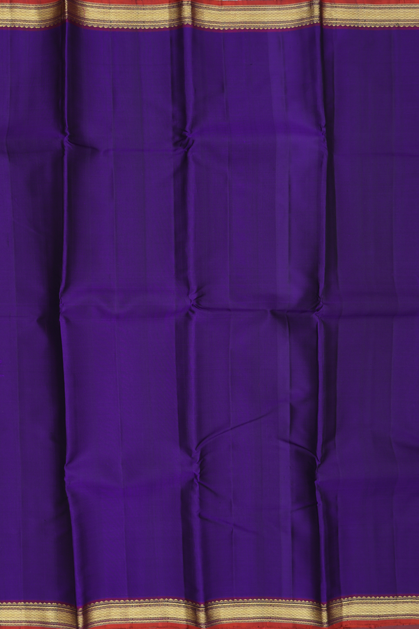 Kanchipuram Silk Saree In Royal Blue With Zari Border