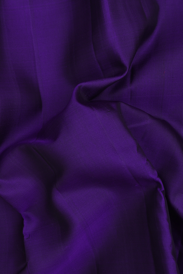 Kanchipuram Silk Saree In Royal Blue With Zari Border