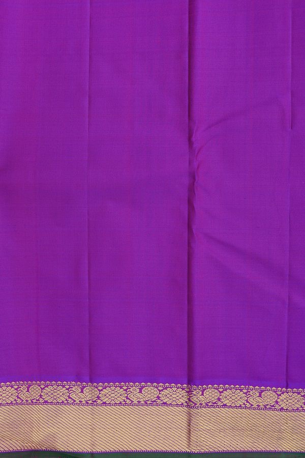 Kanchipuram Silk Saree In Coral Pink With Contrast Border