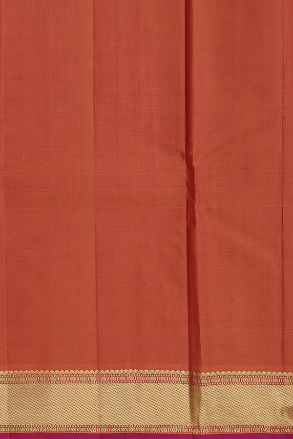 Kanchipuram Silk Saree In Manthulir With Twill Weave Border