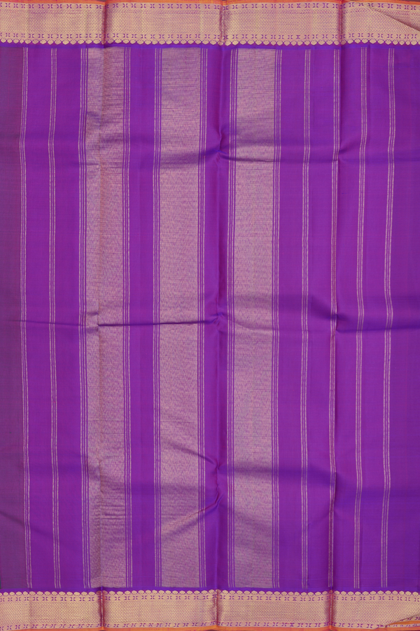 Kanchipuram Silk Saree In Dual Tone With Contrast Border