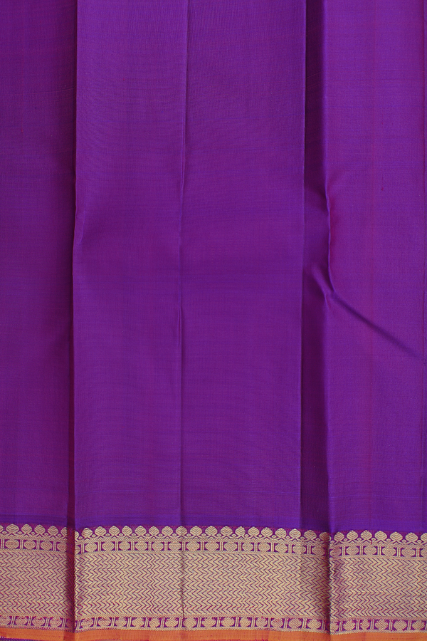 Kanchipuram Silk Saree In Dual Tone With Contrast Border