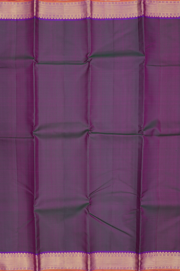 Kanchipuram Silk Saree In Dual Tone With Contrast Border