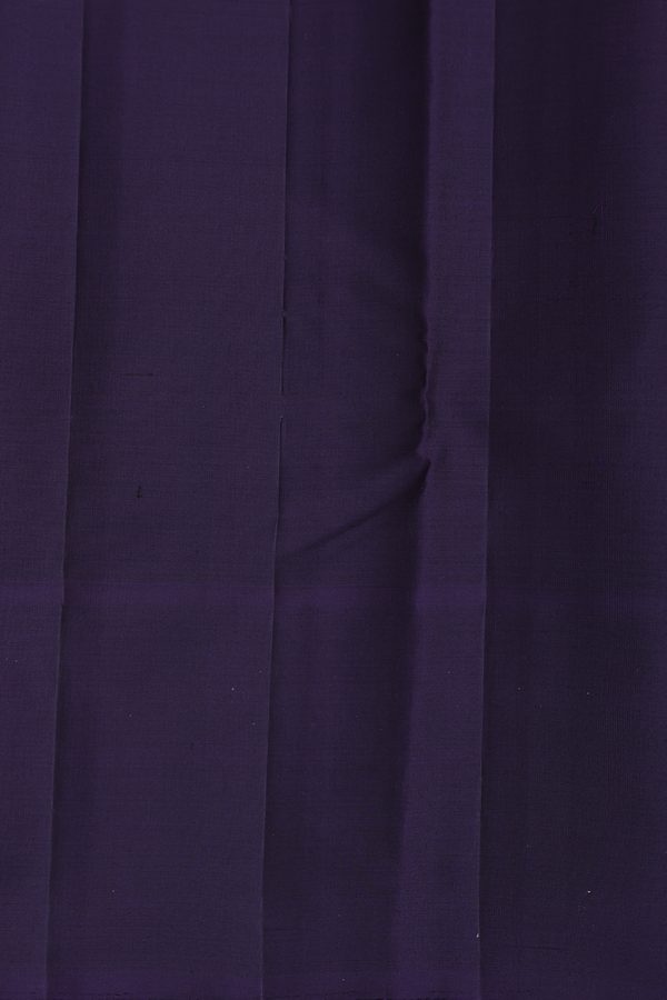 Kanchipuram Silk Saree In Magenta And Orange With Checks Design