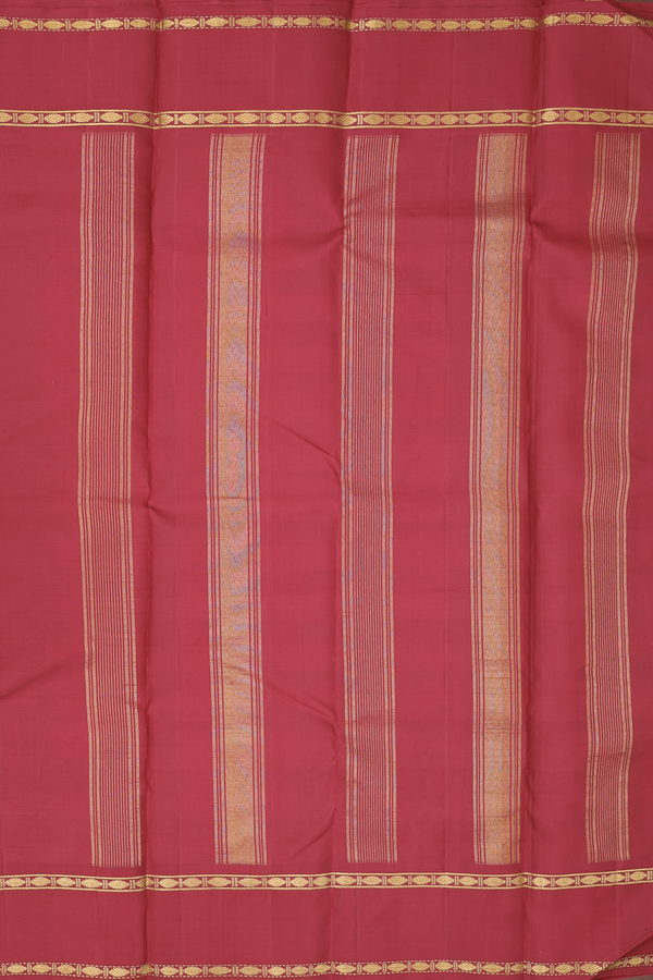 Kanchipuram Silk Saree In Green And Yellow With Checks Design