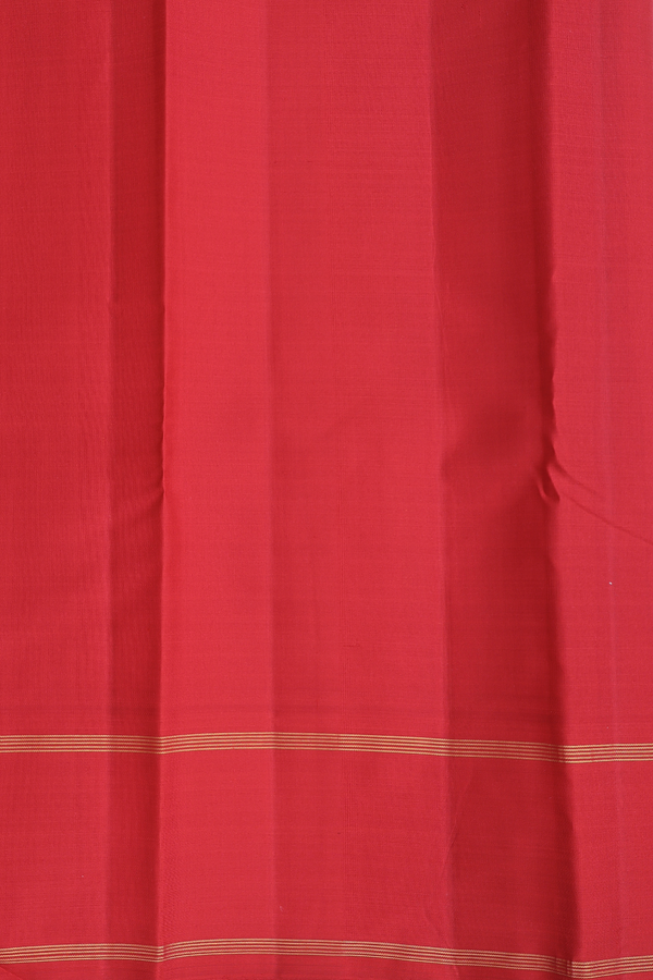 Kanchipuram Silk Saree In Off White With Checks Design
