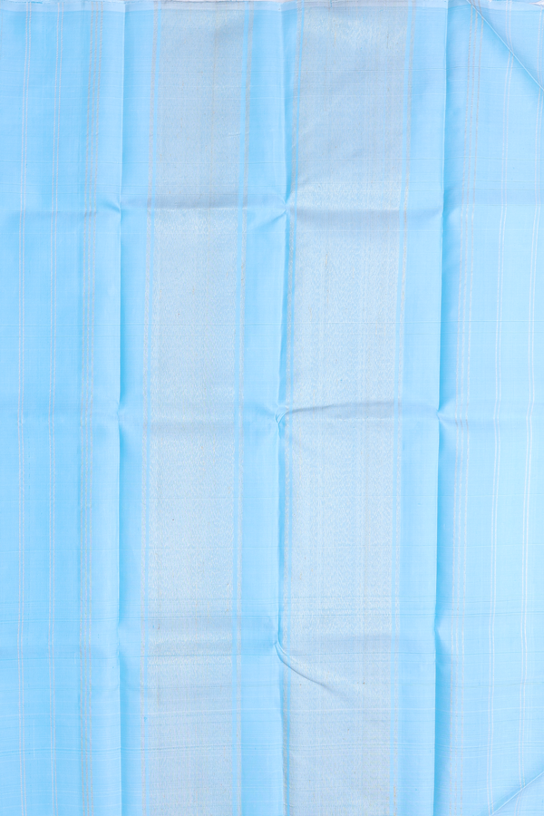 Kanchipuram Silk Saree In White With Malli Moggu Buttas