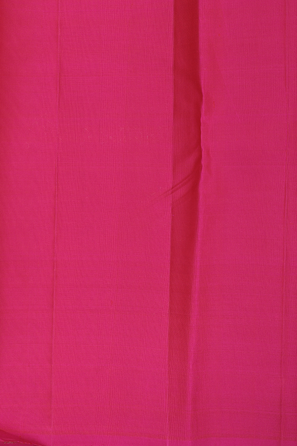 Kanchipuram Silk Saree In Blue Along Checks With Motifs