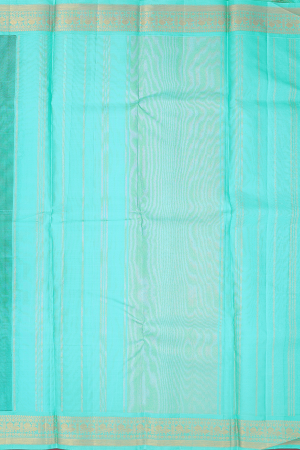 Kanchipuram Silk Saree In Royal Purple With Contrast Border