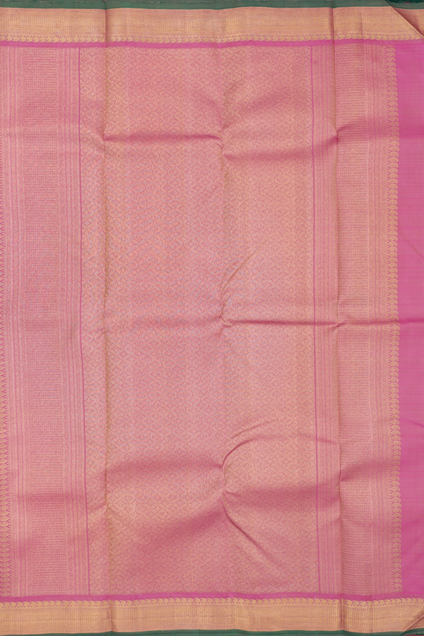 Kanchipuram Silk Saree In Light Brown With Vanasingaram Design