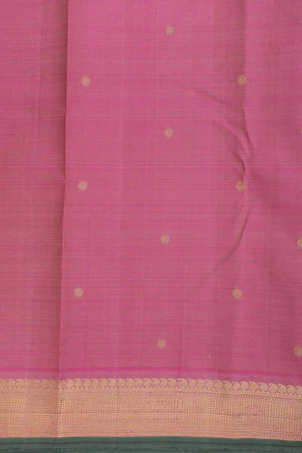 Kanchipuram Silk Saree In Light Brown With Vanasingaram Design