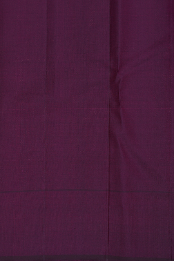 Kanchipuram Silk Saree In Deep Purple With Elephant Design