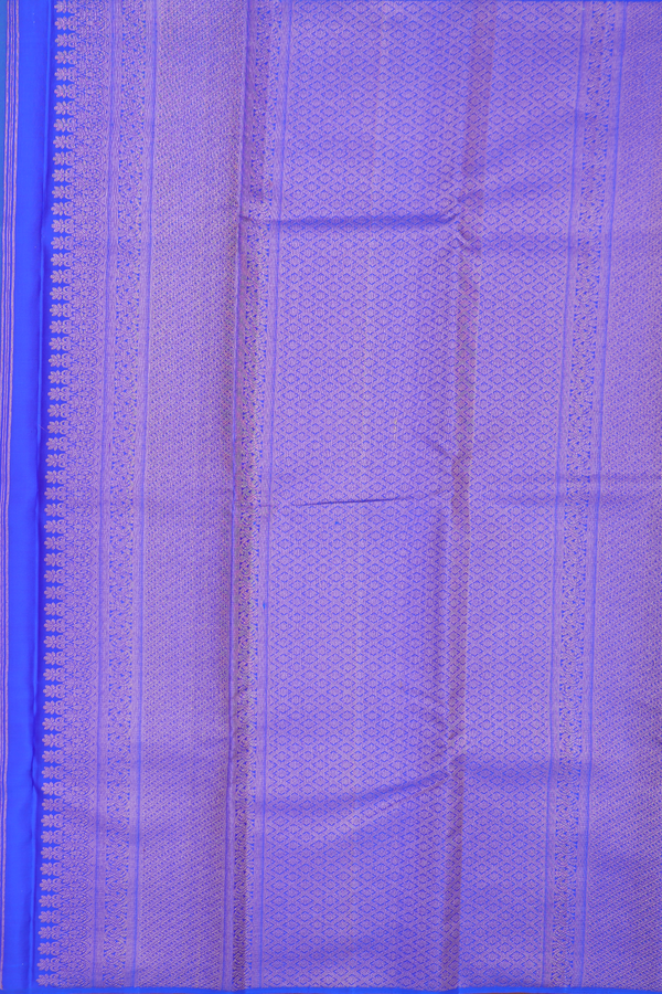Kanchipuram Silk Saree In Green And Blue With Half And Half