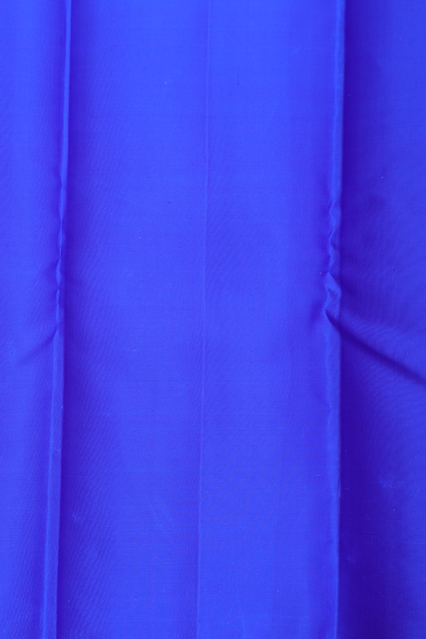 Kanchipuram Silk Saree In Green And Blue With Half And Half