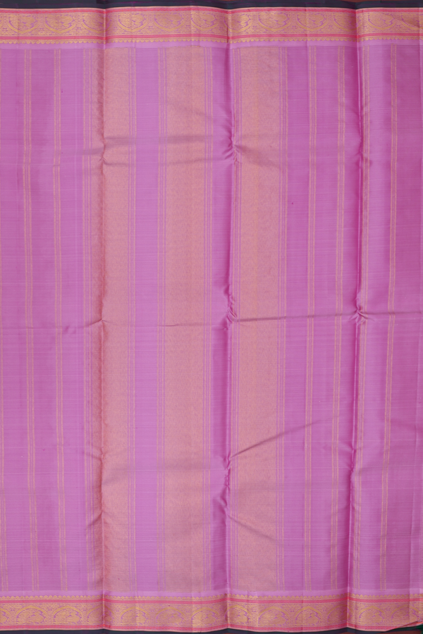 Kanchipuram Silk Saree In Purple With Zari Border