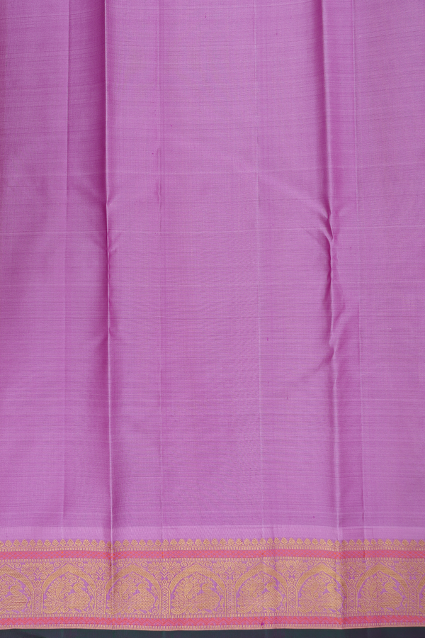Kanchipuram Silk Saree In Purple With Zari Border