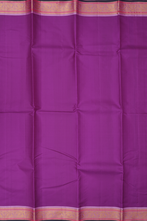 Kanchipuram Silk Saree In Purple With Zari Border