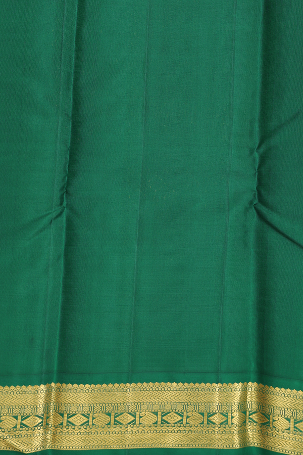Kanchipuram Silk Saree In Royal Orange With Contrast Border
