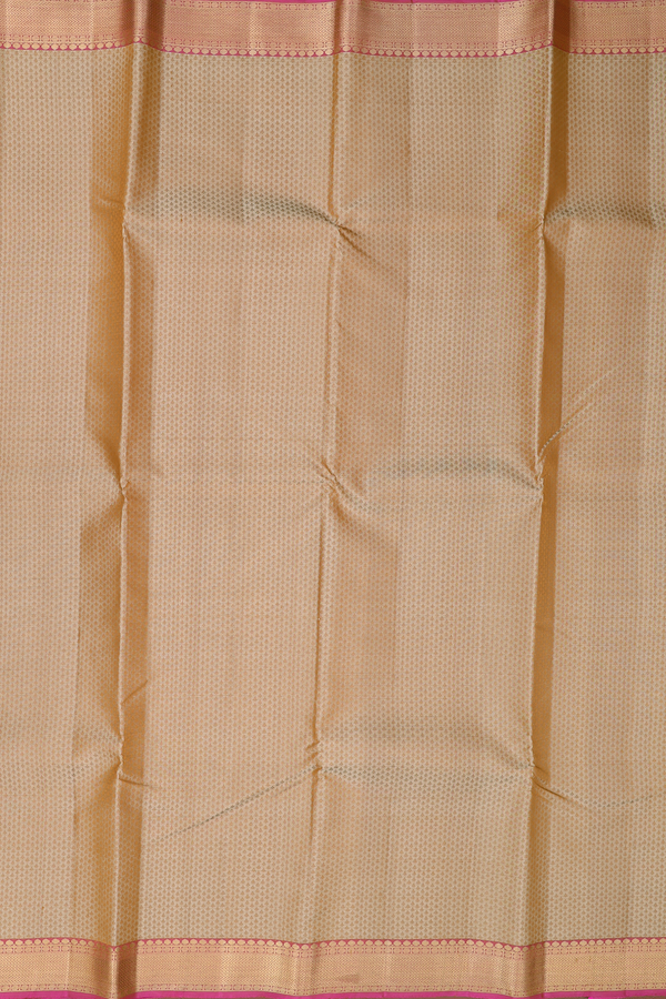 Kanchipuram Silk Saree In Light Brown With Jacquard Pattern