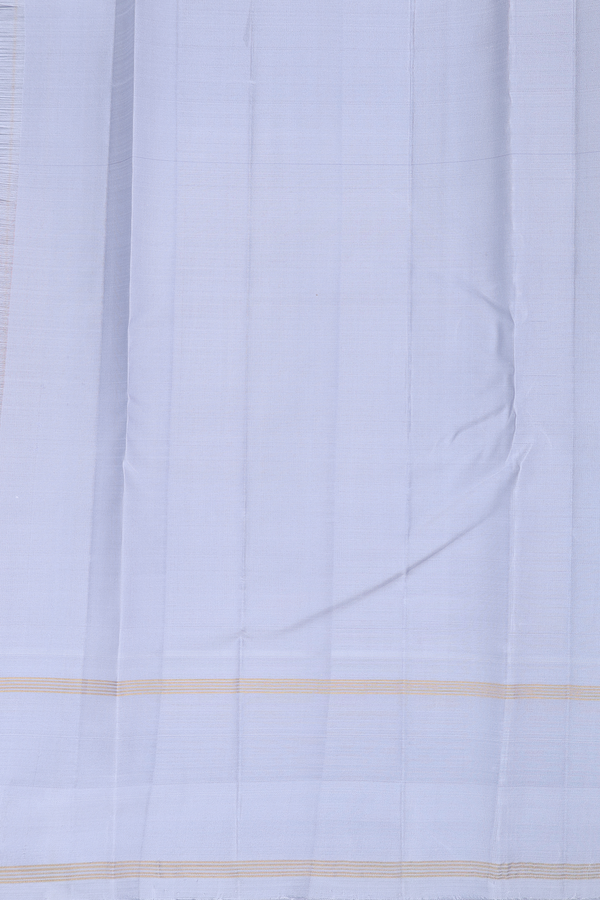 Kanchipuram Silk Saree In Peach With Checks Design