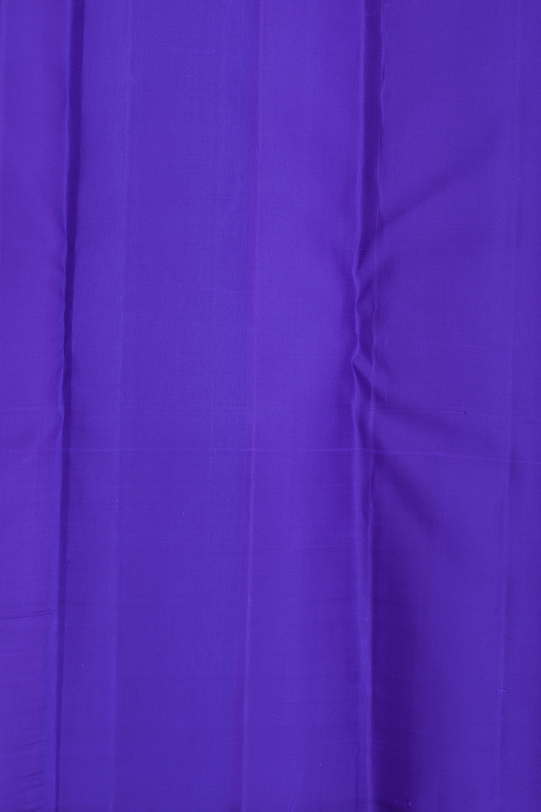 Kanchipuram Silk Saree In Royal Blue With Jacquard Pattern