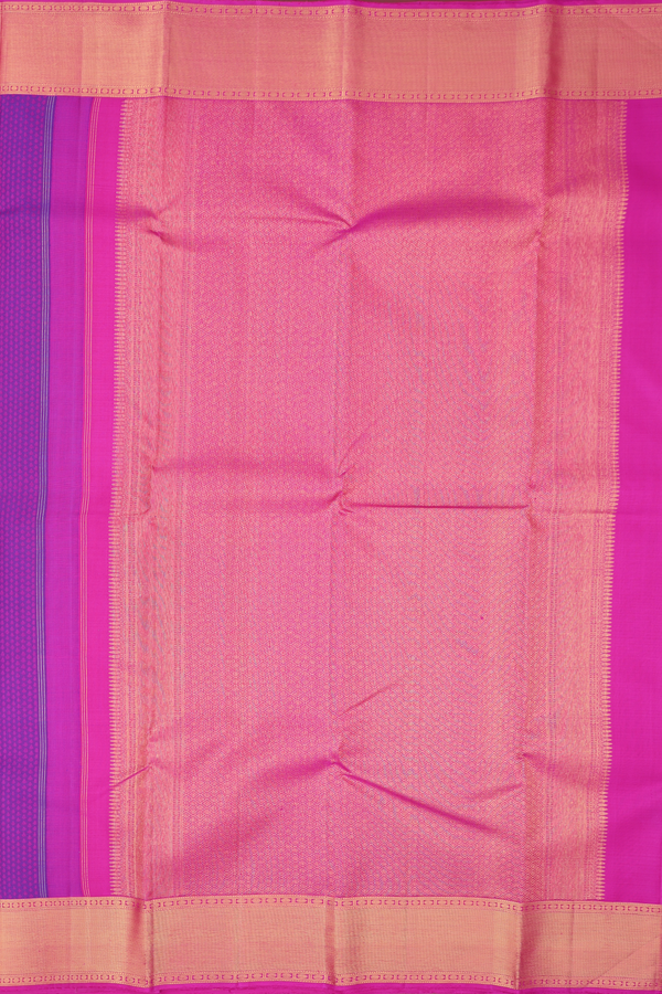 Kanchipuram Silk Saree In Purple With Jacquard Pattern