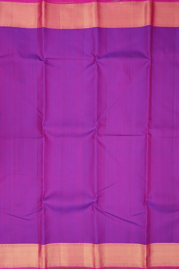 Kanchipuram Silk Saree In Purple With Jacquard Pattern