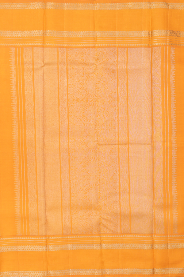 Kanchipuram Silk Saree In Royal Blue With Zari Buttas