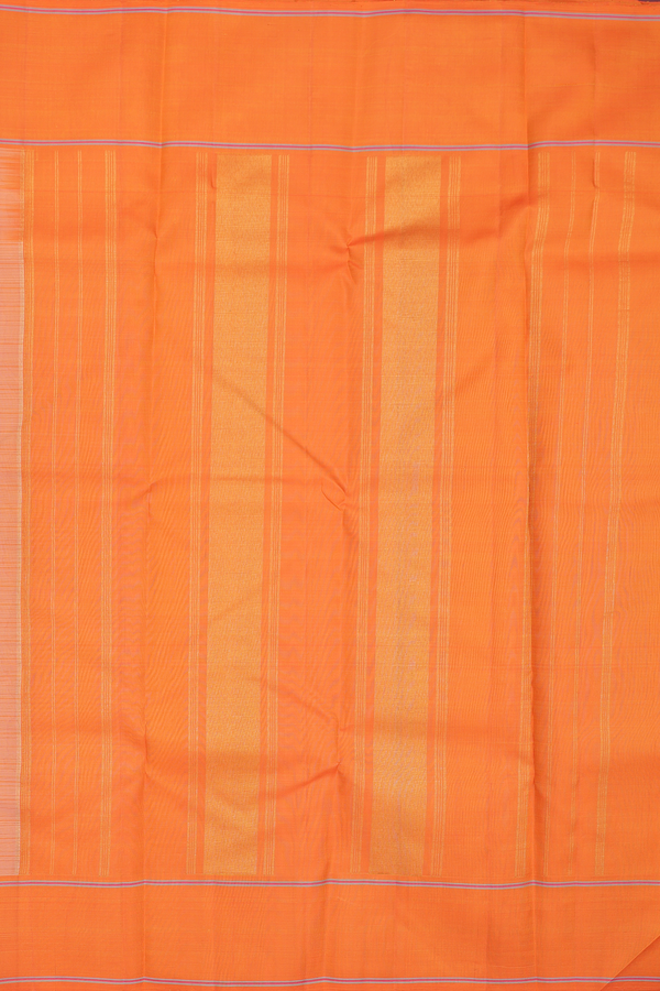 Kanchipuram Silk Saree In Off White With Checks Design