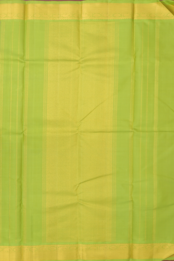 Kanchipuram Silk Saree In Indigo Blue With Checks Design