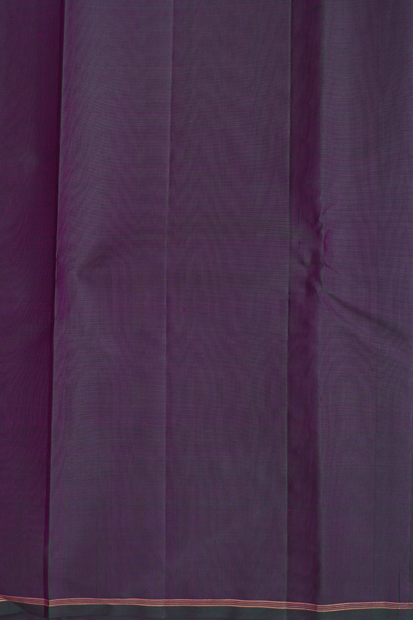Kanchipuram Silk Saree In Dual Tone With Elephant Buttas