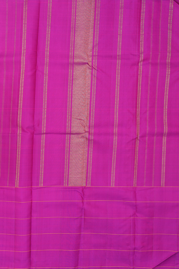 Kanchipuram Silk Saree In Green With Checks Design