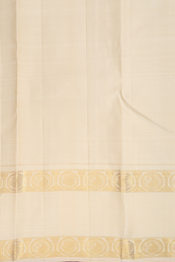 Kanchipuram Silk Saree In Purple With Checks Design